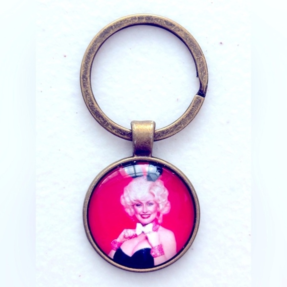 Dolly Parton Retro Unisex Keychain, Handmade, NWT